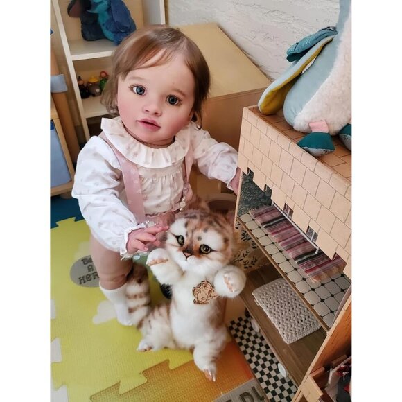 ❤️ 26 Inch Baby Girl Doll ‎Vinyl Soft Cuddly Body Realistic Reborn - Picture 6 of 6